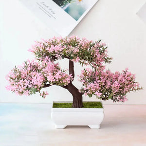 Artificial Plants Bonsai Small Tree Pot Fake Plant Flowers Potted Ornaments For Hotel Home Room Table Decoration Garden Decor