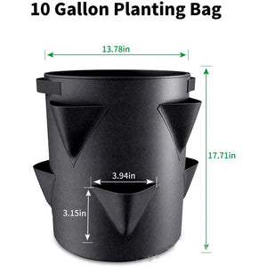 Spring Strawberry Growing Bag Vegetable Planting Bag Grow Pot Plant 5/7/10Gal Grow Bag Garden Terrace Multi-mouth Container Bags