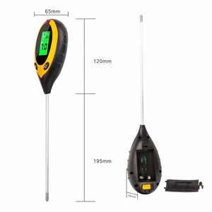 NOYAFA NA-TR02 Digital 4 In 1 Soil PH Meter Moisture Monitor Temperature Sunlight Tester for Gardening Plants Farming with test