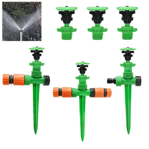 Adjustable Spiked Rocker Impact Sprinkler Garden Agriculture Watering Nozzle Lawn Irrigation Watering 360 Degrees Rotary Jet