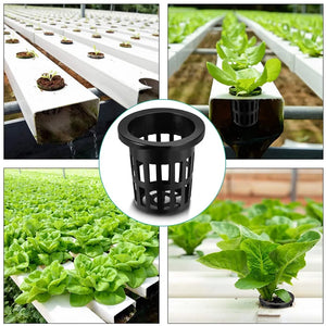 Hydroponic Basket 10pcs Plant Containers Grow Pots High Quality Round Shape Heavy Duty Net Cups Indoor and Outdoor Home Supplies