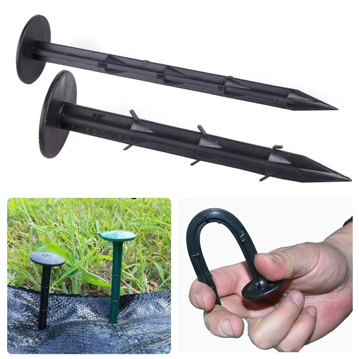 Ground Nail Film Fixed Garden Pegs Greenhouse Film Weed Prevention Ground Cloth Sunshade Fly Net Plastic Fixed Pegs