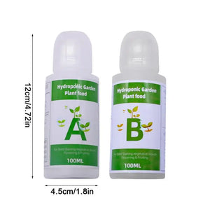 2Pcs/Box General Hydroponics Nutrients A and B for Plants Flowers Vegetable Fruit Hydroponic Plant Food Solution