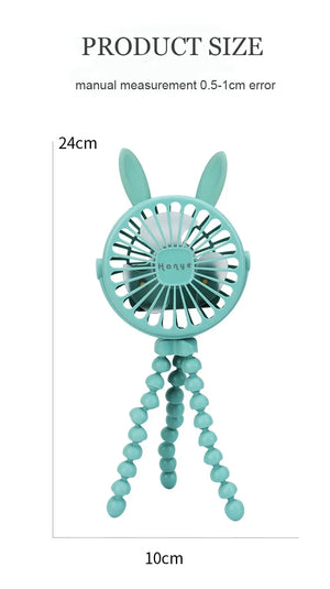 Portable Outdoor Fan USB Rechargeable Clip-on Baby Fan 3 Speeds 600mAh Mini Home Stroller Fans Cooling Appliances Household