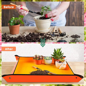 Flower Pots Transplanting Mats Gardening Planting Mat PE Plant Repotting Mat Foldable Waterproof Gardening Potting Pad