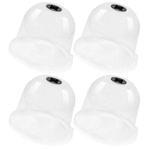 4 Pcs Garden Cloche Outdoor Flower Pot Bell Shaped Dome Plants Cloches Protector Plastic Cover Pots