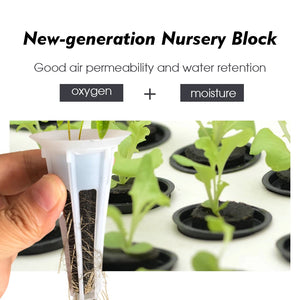 Garden Hydroponic Growing Sponges for Seed Starter Plants Germinate Transplant Peat Nursery Block Vegetable Soilless Cultivation