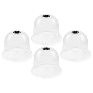 4 Pcs Garden Cloche Outdoor Flower Pot Bell Shaped Dome Plants Cloches Protector Plastic Cover Pots