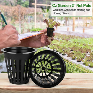 10pcs Grow Orchids Wide Lip Hydroponics Cups Planting Mesh Pot Soilless Net Basket Slotted Container Colonization Black 3 Inch