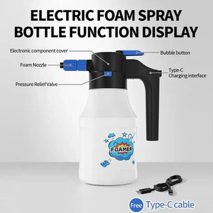 1.5L Powerful Electric Car Washer Foam Sprayer Multifunctional Auto Wash Foam Spray Bottle For Garden Watering Home Cleaning