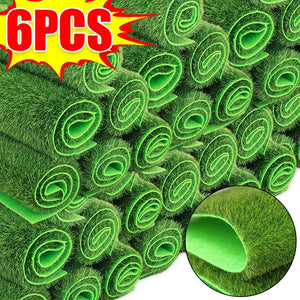 1/6PCS 15×15cm Artificial Lawns Outdoor Gardening Turf Simulation Moss Fake Grass Home Floor Aquarium Wedding Decoration Carpets