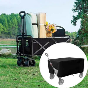 Outdoor Cart Cover Black Waterproof Trolley Cart Cover Garden Cart Accessories For Dirt Dust Sunlight Snow Frost And Water