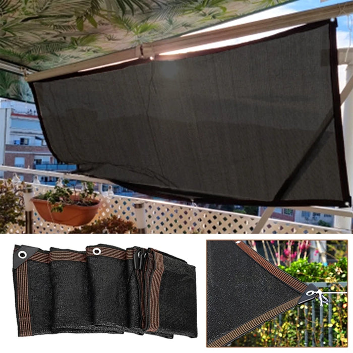 Black Shading Net Anti-UV Sunshade Cloth Outdoor Swimming Pool Cover Sunshade Mesh Garden Plants Balcony Patio Car Canvas Awning