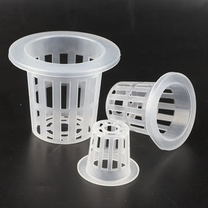 100Pcs Hydroponic Basket Plant Grow Net Nursery Pots Cup Plastic Basket Holder Garden Vegetable Soilless Grow Net Pot