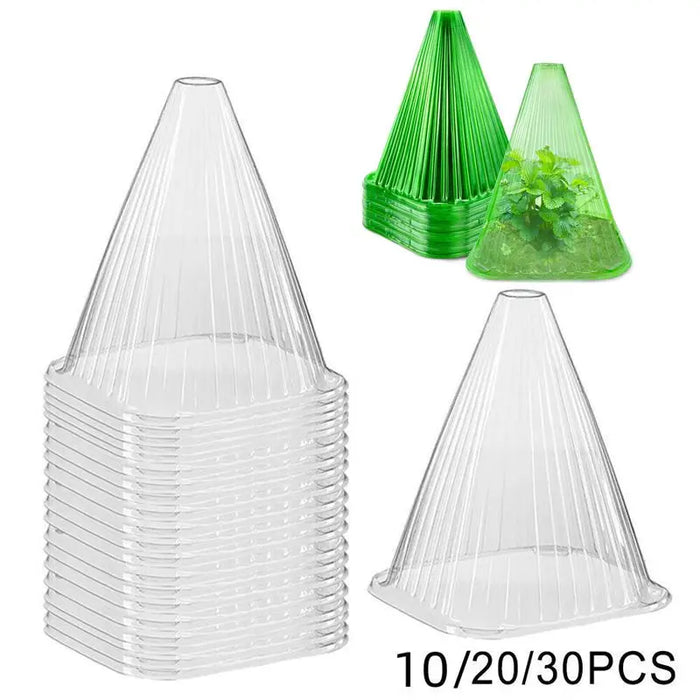 Reusable Plant Bell Cover Protect Plants From Birds Frost Snails Damage Garden Square Plastic Cover Green/Clear Garden Supplies