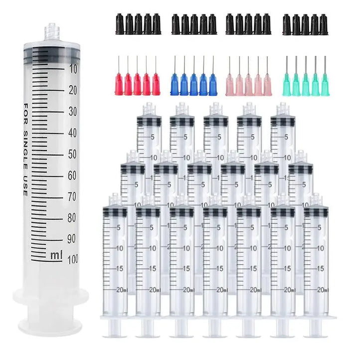 3ml-100ml Plastic Luer Lock Syringes hydroponics Syringe Tools Sampler Measuring, Refilling, Filtration, Lab Use