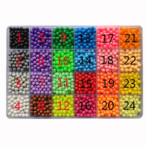 3000Pcs 36Colors 5mm DIY Water Beads Spray Magic Beads Educational 3D Handmade Hama Beads Ball Games for Children Toys