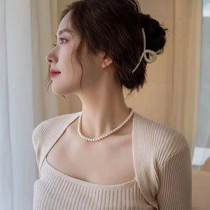 SUMENG 2024 New Beads Neck Chain Kpop Pearl Choker Necklace Gold Color Goth Chocker Fashion Jewelry Collar For Women Girl Gifts