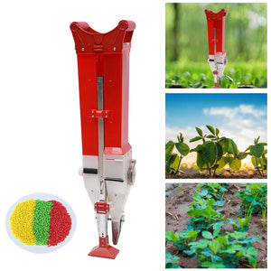 Manual Fertilizer Double Cylinder Spreader Machine Seed Drill Fertilizer Applicator Handheld Seeder 6-8 Mu Garden Planter Tools