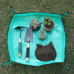 Gardening Planting Mat PE Plant Repotting Mat, Foldable Waterproof Gardening Potting Pad Flower Pots Transplanting Mats