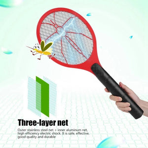 Electric Mosquito Racket Killer Insects Racket Electric Fly Swatter Fryer Flies Cordless Battery Power Bug Zapper Kills Home Bug