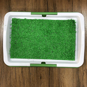 Pet Dog Grass Pad with Tray,Outdoor and Indoor Potty System Dog Litter Box Toilet Pee Pad for Dogs Waterproof Turf Dog Potty