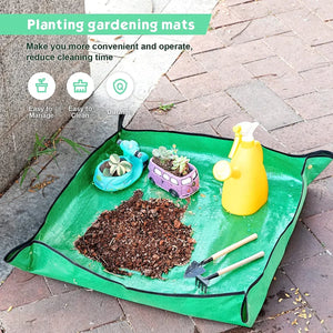 Gardening Planting Mat PE Plant Repotting Mat, Foldable Waterproof Gardening Potting Pad Flower Pots Transplanting Mats