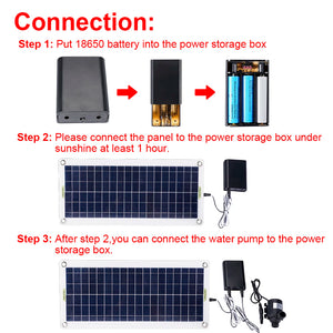 50W 800L/H Brushless Solar Water Pump Single Crystal Silicon Ultra Silent Continuous Work Pool Water Pump Garden Decoration Kit