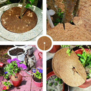 Natural Coconut Fiber Tree Mulch Mat Cover Protector 25/30/35/40cm Flower Pot Disc Pad Weed Control Warm Moisture Cushion