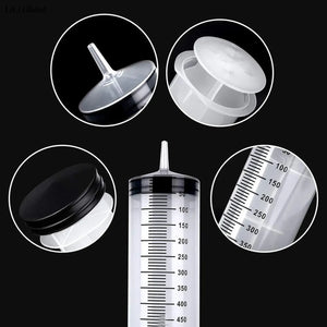 500ML Large Capacity Syringes with 1M Hose Tube for Pet Feeding Measuring Pump Hydroponics Nutrient Big Syringe Car Repair Tools