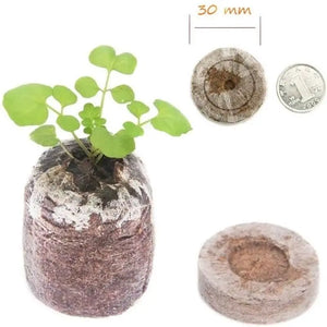 30/50pcs Nursery Nutrition Block 30mm Jiffy Peat Pellets Seedling Soil Block Maker Starting Plugs Seeds Starter Garden Supplies