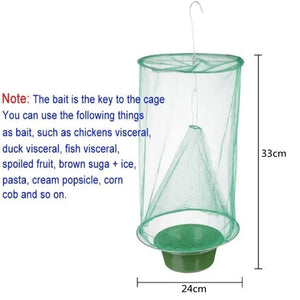 Fly Catcher Killer Pest Control Reusable Hanging Flytrap Cage Net Traps Garden Flycatcher Insect Catcher Killer Pest Control