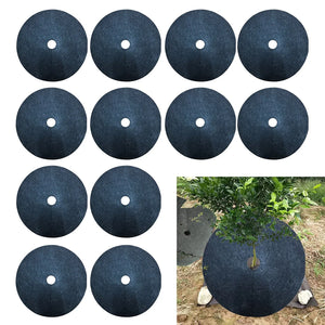 New Tree Protection Weed Mats Ecological Control Cloth Mulch Ring Round Weed Barrier Plant Cover for Indoor Outdoor Gardens