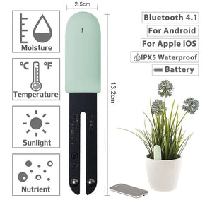 HHCC Flower Flora care Plant Soil Tester Monitor Soil Water Light Smart Tester Digital Detect Sensor Garden APP Remote Viewing