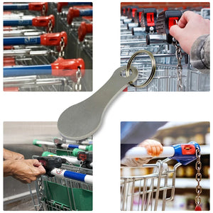 Shopping Cart Token Trolley Key Keychain Coin Quarter Grocery Supermarket Holder Key Ring Decorative Keychain Outdoor