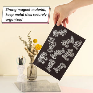 0.8mm Double Sided Strong Magnetic Sheets Black Magnetic Mat Plastic Envelopes Storage Kit For Storing Stamp Dies Organizer Bag