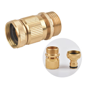 1/2 3/4"  Thread Quick Connector Brass Garden Watering Adapter Drip Irrigation Copper Hose Quick Connector Fittings 1 Pcs