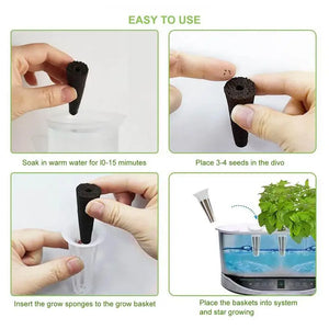 5/20 pcs Garden Planting Grow Sponge Seed Starter Pods Garden Planting Hydroponic Plug Soil Block Maker (Seeds Are Not Included)