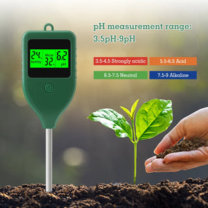 Yieryi 3 in 1 Soil PH Meter Farm Garden Fertility Tester Soil Moisture Test Detector for Indoor Planting, Potted Plants, Lawn