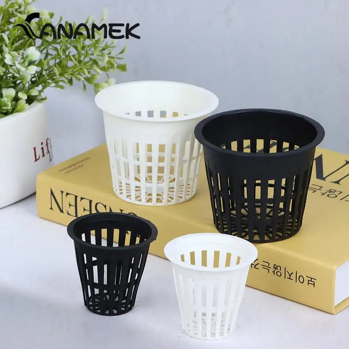 10Pcs 2 Inch 3 Inch Planting Mesh Pot Soilless Net Basket Grow Orchids Hydroponics Cups Slotted Colonization Container