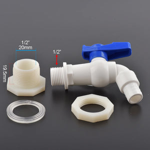 1pc 1/2 3/4" Plastic Male Thread Water Faucet Fish Tank Tap Adapter Assembly Drainage Faucet Aquarium Valve Garden Accessories