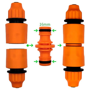 5PCS Joiner Repair Connector Coupling 1/2'' Garden Hose Tubing Fitting Pipe Quick Drip Irrigation Watering System for Greenhouse