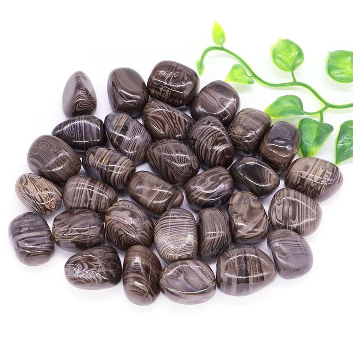 Natural Gemstone Coffee Jasper Reiki Healing Crystal Tumbled Stone Energy Specimen Mineral Rock Garden Aquarium Home Decoration