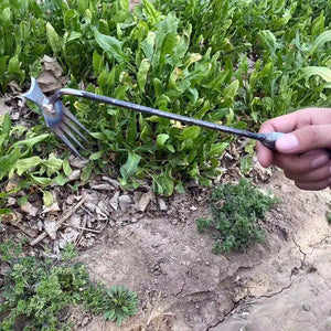 Gardening Hoe Weeding Tool Root Pulling Small Rake Loosening Soil Digging Wild Vegetables Manganese Steel Agricultural Tools