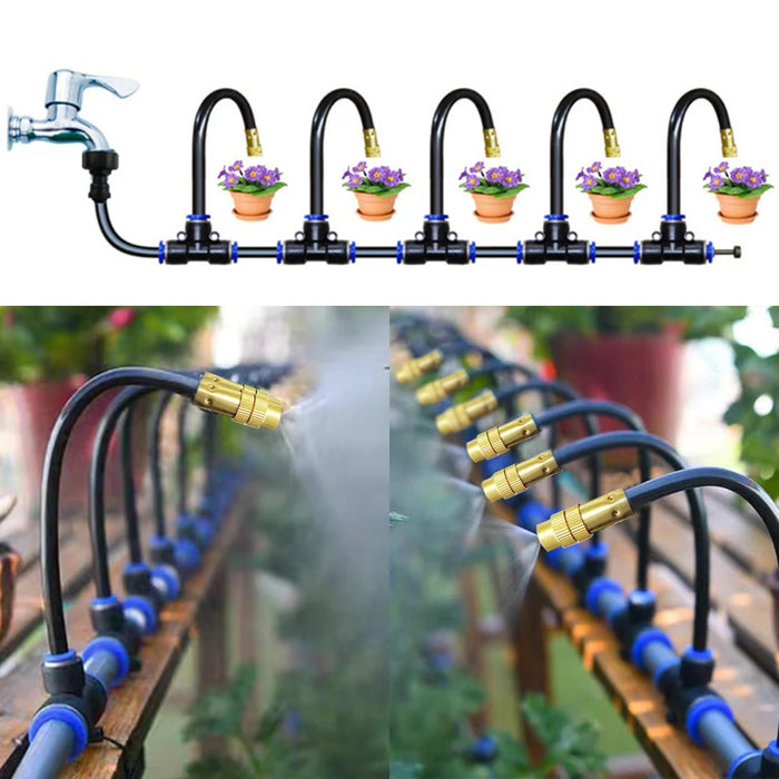 5-20M DIY Free Bending Universal Spray Kit Patio Misting Cooling Humidification Sprayer Garden Flowers Plant Watering Irrigation