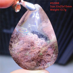 Natural Green Phantom Quartz Water Drop Pendant Women Man Orange Yellow Phantom Fashion Ghost Garden AAAAAA