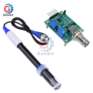 PH4502C 0-14 PH Meter Value Detector module Detection Hydroponic Sensor Module Monitoring Controller BNC Block Electrode Probe