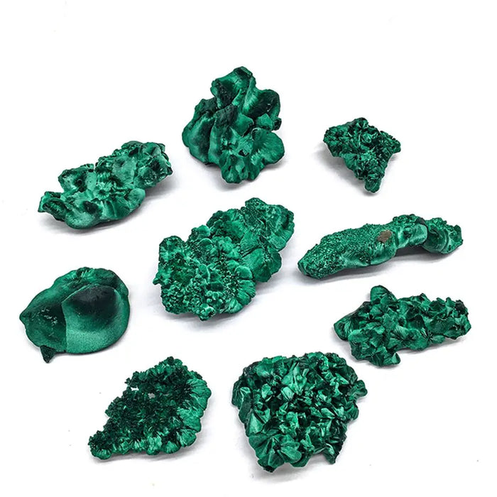 Natural Green Malachite Raw Stone Rough Crystal Clastic Rock Cube Collectible Gravel   Minerals Specimen for Home Garden Decor