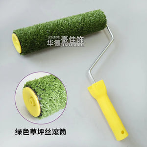 Pattern roller turf roller brush art paint tools lawn brush diatom mud modeling brush silk circle texture roller