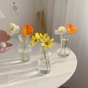 Transparent Glass Vases for Plant Bottle Flower Pot Nordic Creative Hydroponic Terrarium Arrangement Container Flower Table Vase